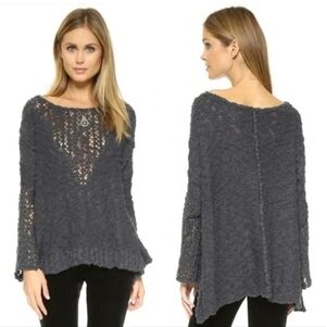 #5 Free People Dark Blue Knit Sweater